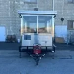 Trailer Mounted Guard Shack, 6.5×8 Stainless, w/HVAC and Electric, Honda Generator — photo 2