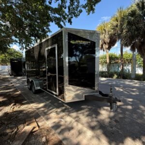 New 2026 Hook & Line 7 x 16 Enclosed Trailer 7k GVWR