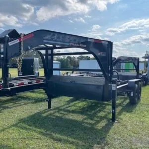 New 2026 Horizon 7 x 14 Gooseneck Roll Off Frame Trailer 14k GVWR