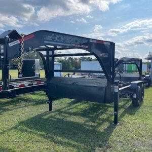 New 2026 Horizon 7 x 14 Gooseneck Roll Off Frame Trailer 14k GVWR