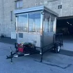 Trailer Mounted Guard Shack, 6.5×8 Stainless, w/HVAC and Electric, Honda Generator — photo 3