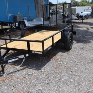 2025 5×8 Utility Trailer – 2.7K Single Axle, Wood Deck, Rear Gate