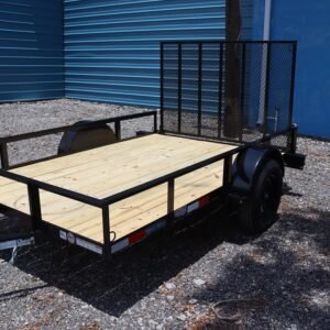 2025 6×10 Utility Trailer – 3K Single Axle, Wood Deck, Rear Gate