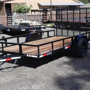 2025 6×12 Utility Trailer – 3K GVWR, Triple Crown, Wood Deck, Black