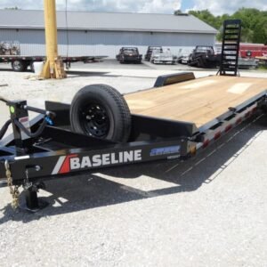 2025 Baseline HEQ207 82″x 22′ 14k Equipment Trailer With Flip-Knee Ramps Stock #301356 – Spencer Trailers