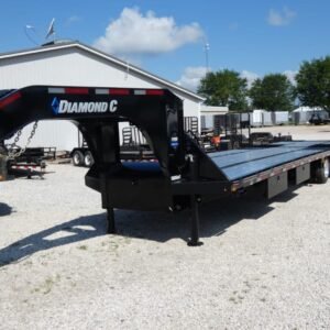 2025 Diamond C FMAX212 HDT 102″x 35′ 25.9k Hydraulic Dovetail Equipment Trailer Stock With Aluma-Trax Flooring Stock #302919 Goose Neck Trailers -…