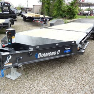 2025 Diamond C HDT208 80″x 22′ 18k Pintle Ring Hitch Split-Deck Tilt Equipment Trailer Stock #299091 Tilt Trailer – Spencer Trailers