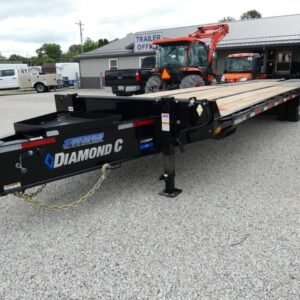 2025 Diamond C PX212 102″x 30′ 25.9k Pintle Ring Hitch Equipment Trailer With MAX Ramps Stock #299648 – Spencer Trailers
