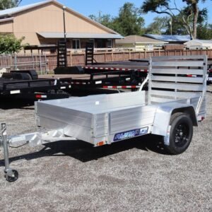 2026 Aluma 4.5×8 Aluminum Utility Trailer – Solid Side Kit – Single Axle