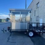 Trailer Mounted Guard Shack, 6.5×8 Stainless, w/HVAC and Electric, Honda Generator — photo 4