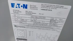 Eaton Dry Type Distribution Transformer V48M28T3016 480DELTA 60HZ 30KVA THREE… — photo 3
