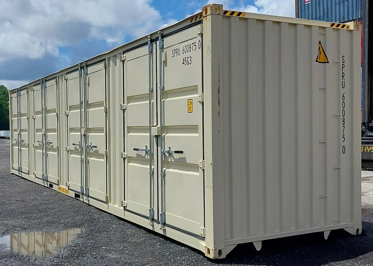 New One Trip 40ft High Cube Open Side 4-Door Shipping Storage Container — photo 3