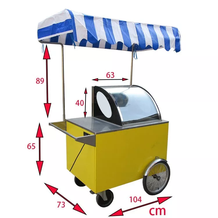 Kolice Ice Cream Vending Tricycle Ice Cream Freezer Ice Cream Food Truck Trailer — photo 4