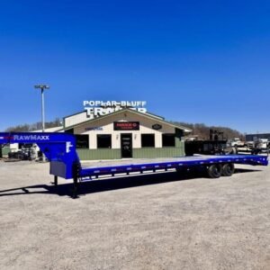 2024 RawMaxx *USED* 102″ x 34′ 12K Single Wheel Flatbed W/ Max Ramps