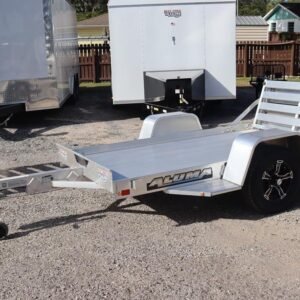 4.5×8 Aluminum Utility Trailer with 4 Stake Pockets
