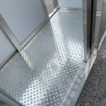 4 x 6.5 Stainless Steel Guard Shack, Double Sliding Door, Plain Jane — photo 2