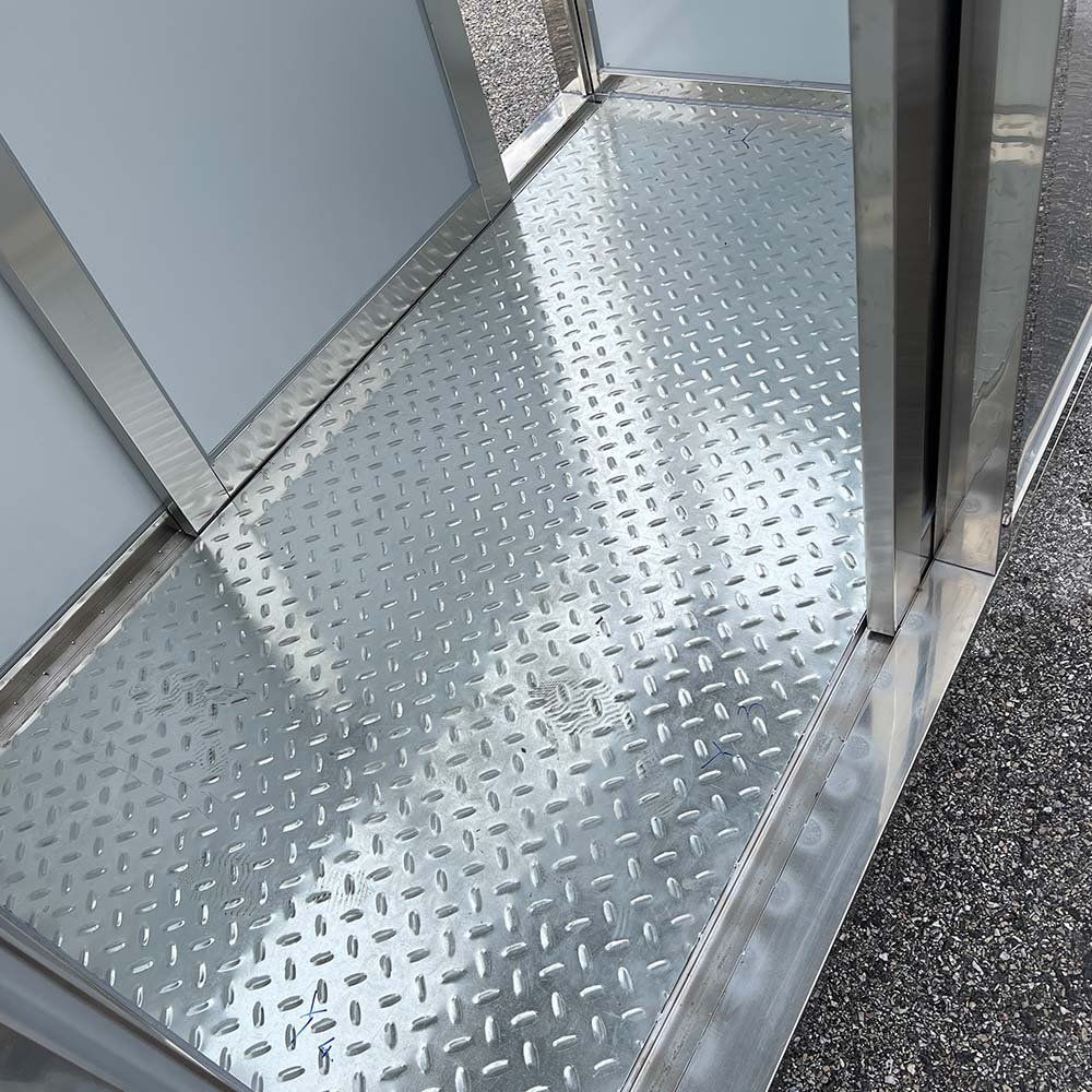 4 x 6.5 Stainless Steel Guard Shack, Swing Door, Plain Jane — photo 7