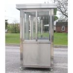 4 x 6.5 Stainless Steel Guard Shack, Double Sliding Door, Plain Jane — photo 9