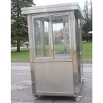 4 x 6.5 Stainless Steel Guard Shack, Double Sliding Door, Plain Jane — photo 7