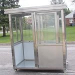 4 x 6.5 Stainless Steel Guard Shack, Double Sliding Door, Plain Jane — photo 6