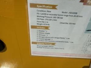 Cat 336 Excavator hammer Jisan JSB3200 90 100 Mm Pins Concrete Breaker New — photo 6