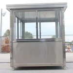 6.5 x 10 Stainless Steel Guard Shack, Sliding Door, Plain Jane — photo 2