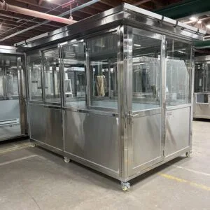 6.5 x 10 Stainless Steel Guard Shack, Swing Door, Plain Jane