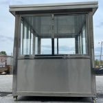 6.5 x 12 Stainless Steel Guard Shack, Double Sliding Door , Plain Jane — photo 2