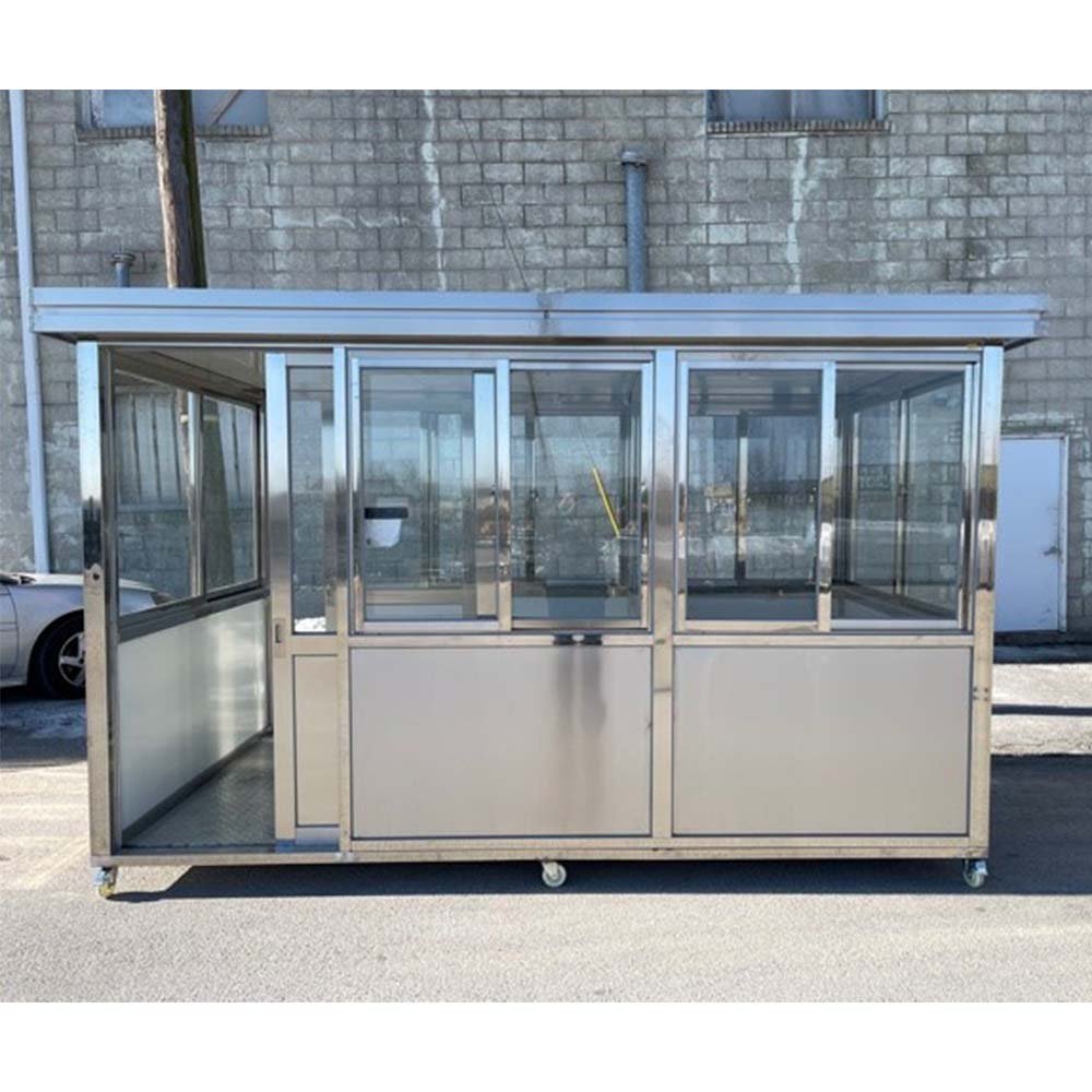 10‘ x 13’ Heavy Duty Stainless Steel Guard Shack, Double Sliding Door, Insulating windows, Insulating Walls , Plain Jane — photo 2