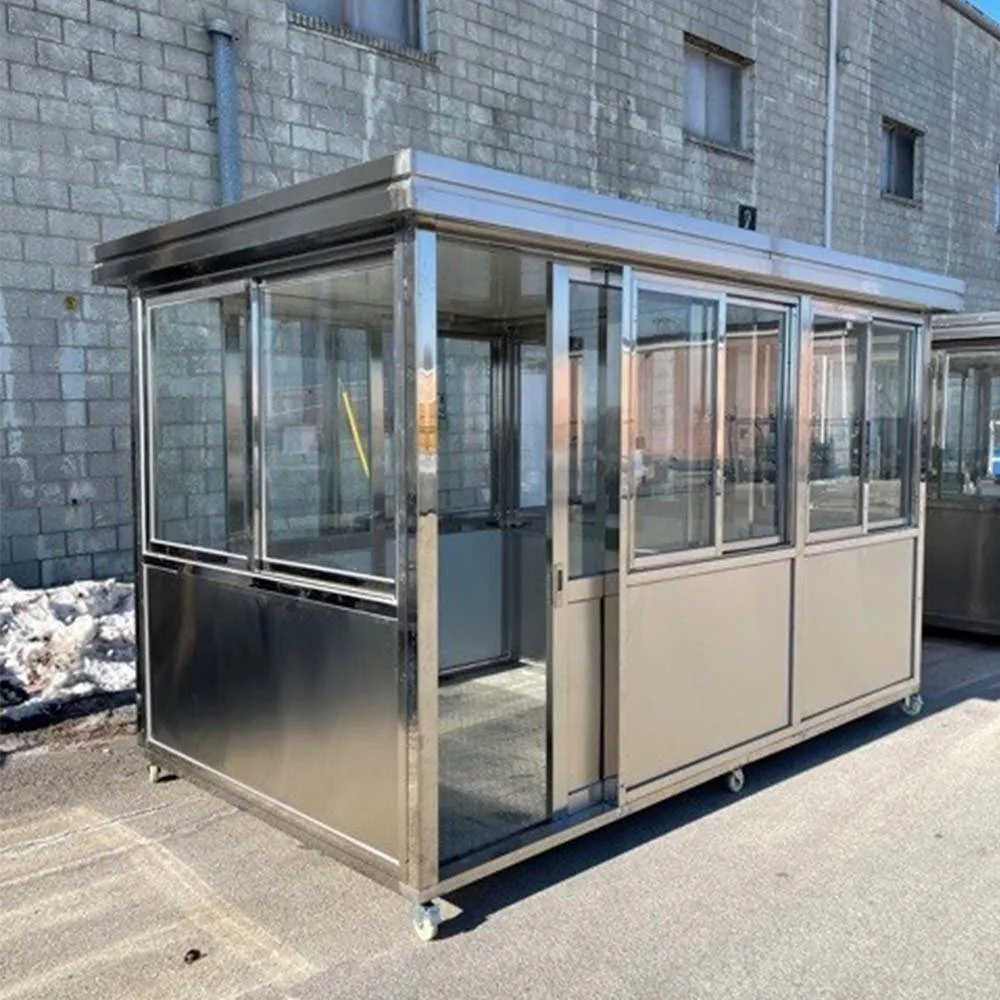 10‘ x 13’ Heavy Duty Stainless Steel Guard Shack, Double Sliding Door, Insulating windows, Insulating Walls , Plain Jane — photo 3
