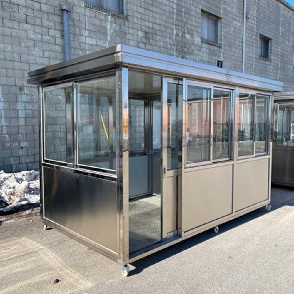 10‘ x 13’ Heavy Duty Stainless Steel Guard Shack, Double Sliding Door, Insulating windows, Insulating Walls , Plain Jane