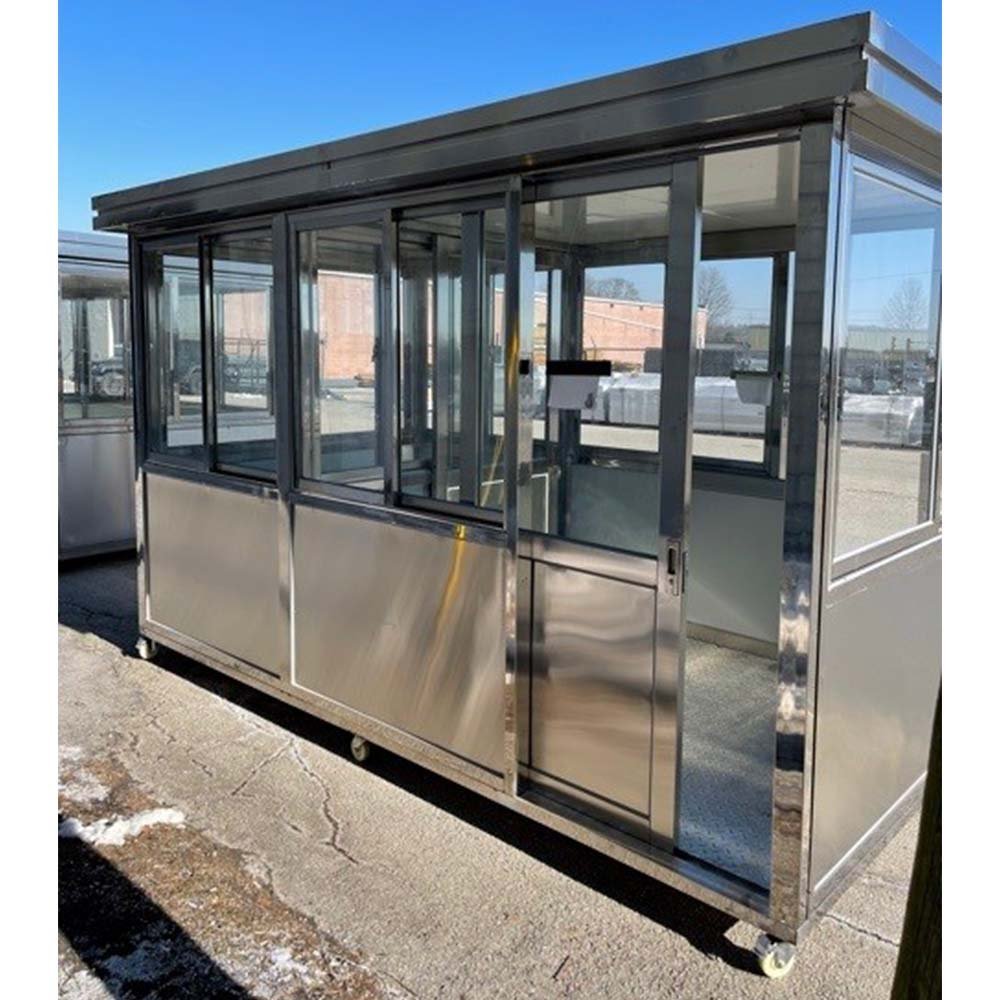 10‘ x 13’ Heavy Duty Stainless Steel Guard Shack, Double Sliding Door, Insulating windows, Insulating Walls , Plain Jane — photo 4