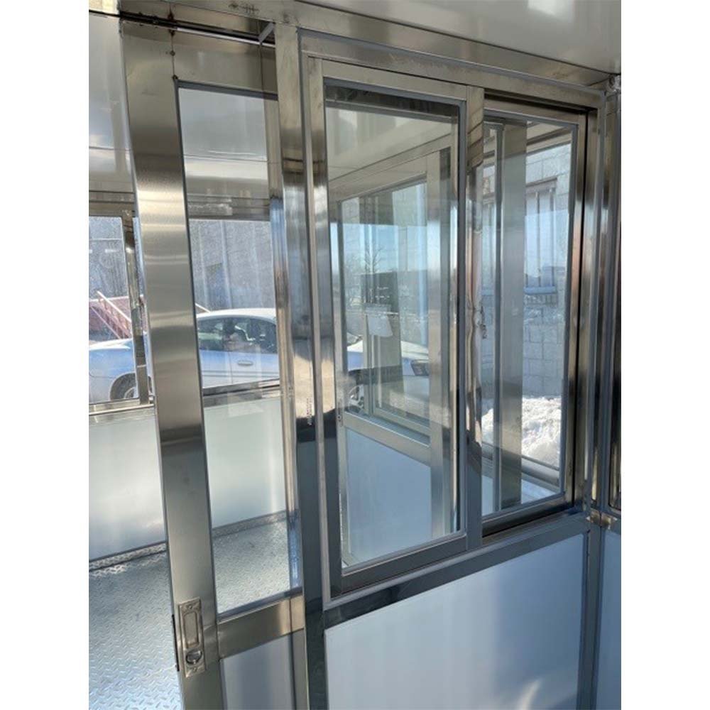 10‘ x 13’ Heavy Duty Stainless Steel Guard Shack, Double Sliding Door, Insulating windows, Insulating Walls , Plain Jane — photo 7