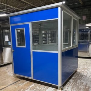 6.5 x 6.5 Economy Blue Steel Guard Shack, Plain Jane