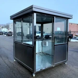 6.5 x 6.5 Stainless Steel Guard Shack, Sliding Door, Plain Jane
