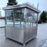 6.5 x 6.5 Stainless Steel Guard Shack, Sliding Door, Plain Jane — photo 7