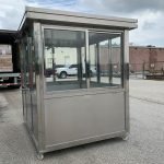 6.5 x 8 Stainless Steel Guard Shack, Swing Door on 8′ Side, Plain Jane — photo 2