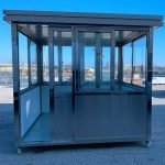 6.5 x 8 Stainless Steel Guard Shack, Sliding Door, Plain Jane — photo 4