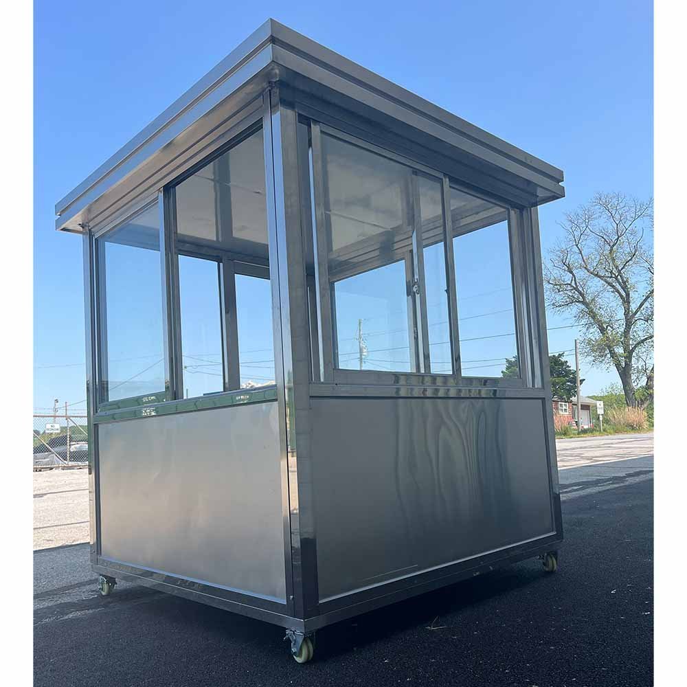 6.5×6.5 Stainless Steel Guard Shack, Swing Door, Plain Jane — photo 3