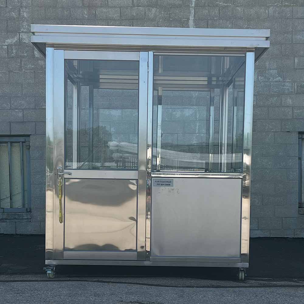 6.5×6.5 Stainless Steel Guard Shack, Swing Door, Plain Jane — photo 8