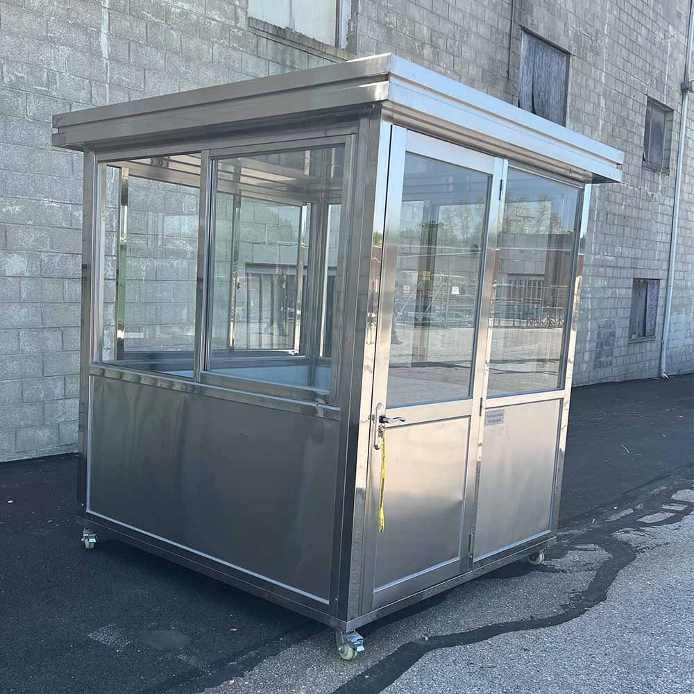 6.5×6.5 Stainless Steel Guard Shack, Swing Door, Plain Jane — photo 10