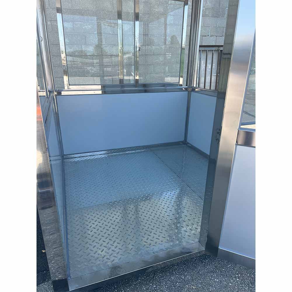 6.5×6.5 Stainless Steel Guard Shack, Swing Door, Plain Jane — photo 6