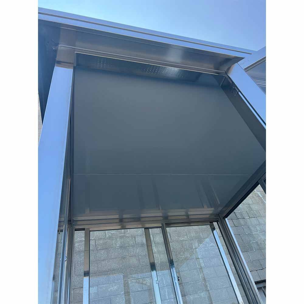 6.5×6.5 Stainless Steel Guard Shack, Swing Door, Plain Jane — photo 5