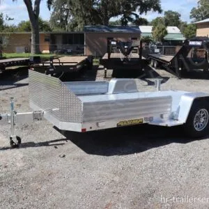 6.5×14.5 Aluminum Heavy Tilt Utility Trailer with Stake Pockets