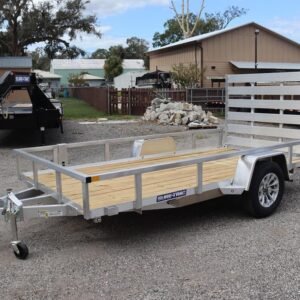 6×12 Aluminum Tube Top Utility Trailer with Stake Pockets