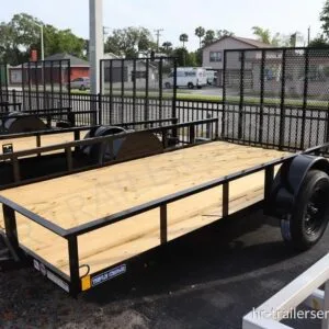 6×12 Steel Open Utility Trailer with 4 Tie Down Loops