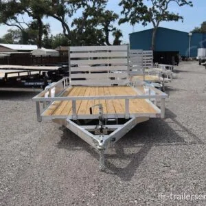 7 x 14 Aluminum Tube Top Utility Trailer – 7K Tandem Axle