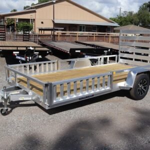 7×14 Aluminum Tube Top ATV Utility Trailer with Side Ramps