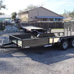 7×16 Tube Top ATV Utility Trailer with Side Ramps