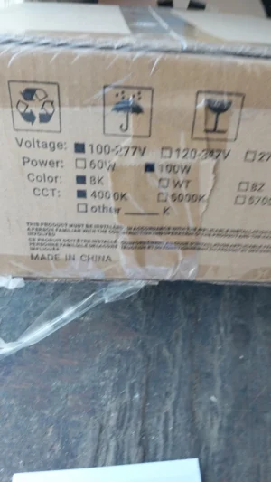 Sigma Luminous Led High Bay Light 100w 4000k Black 100-277v New — photo 8